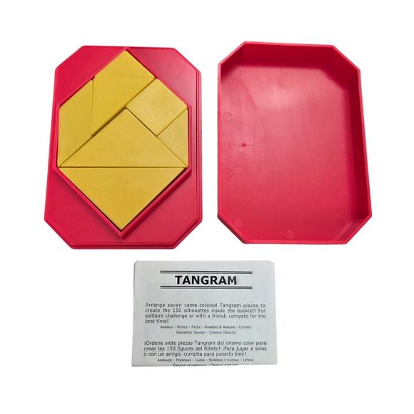 Vintage Interplay TANGRAM Travel Game By Shoptaugh 1986 Tiles - Picture 1 of 5
